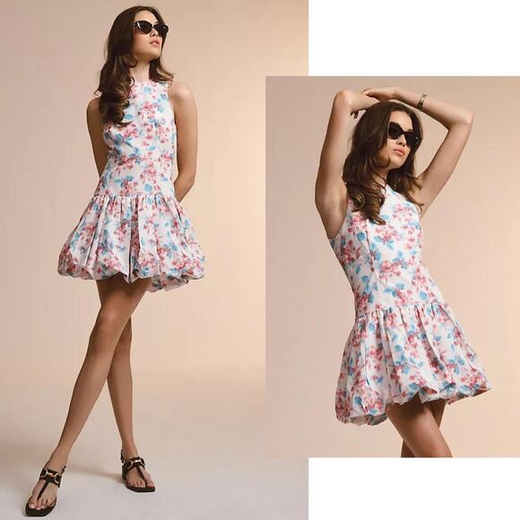 Anthropologie Shoshanna Midnight Raffaella Mini Dress 12 NWT - Picture 1 of 14